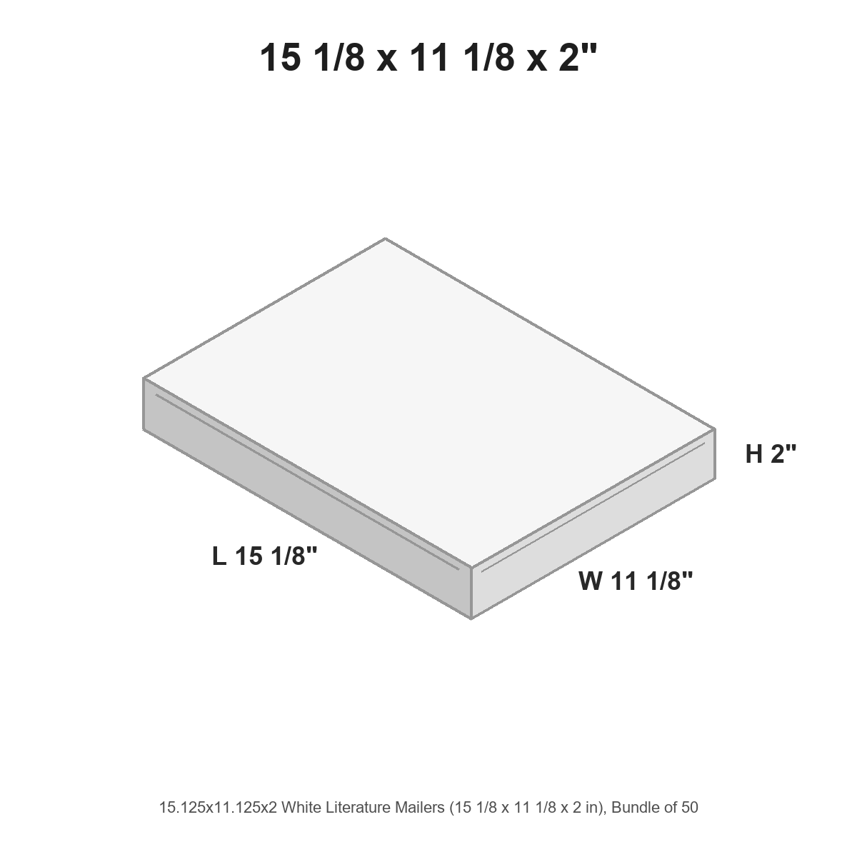 15.125x11.125x2 White Literature Mailers