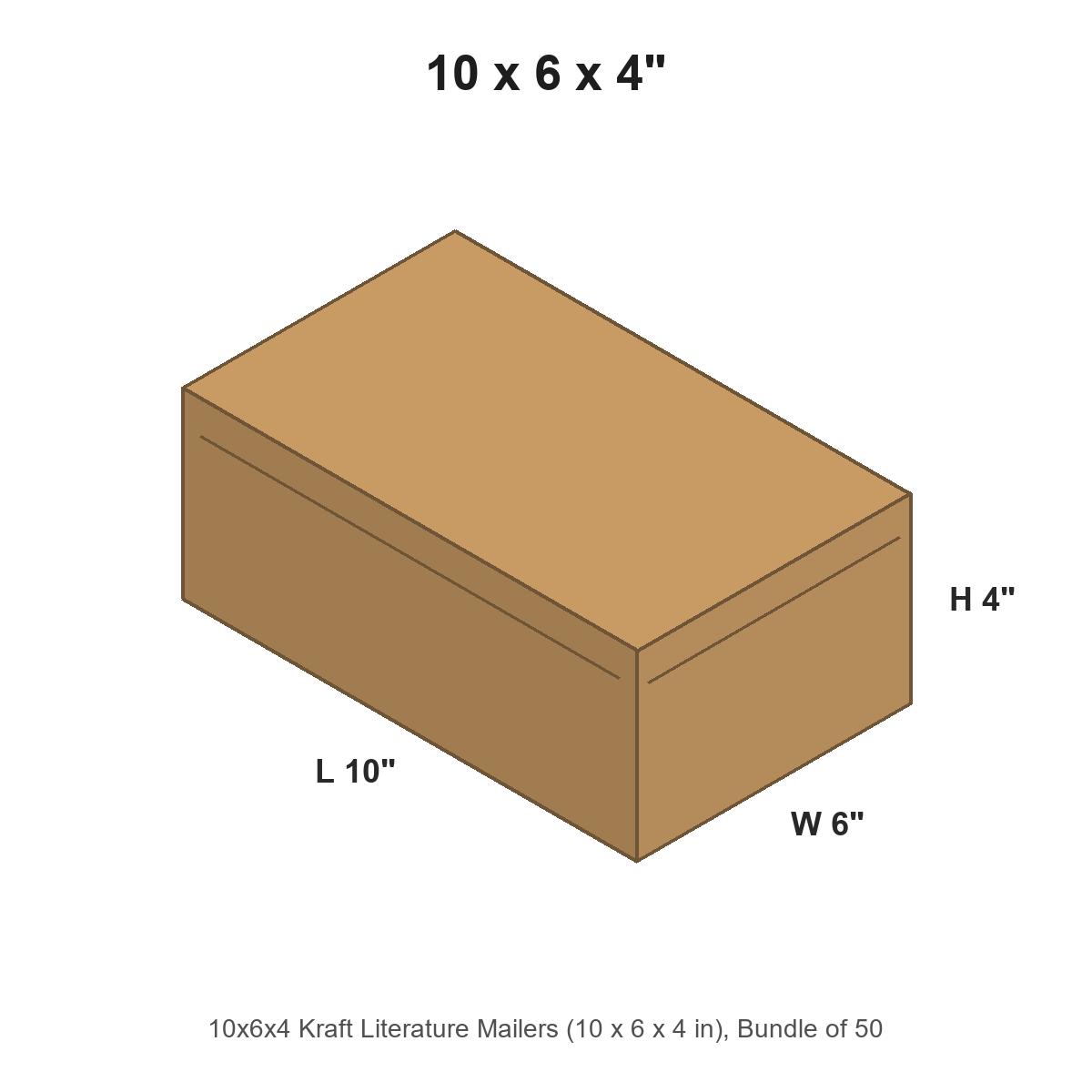 10x6x4 Kraft Literature Mailers