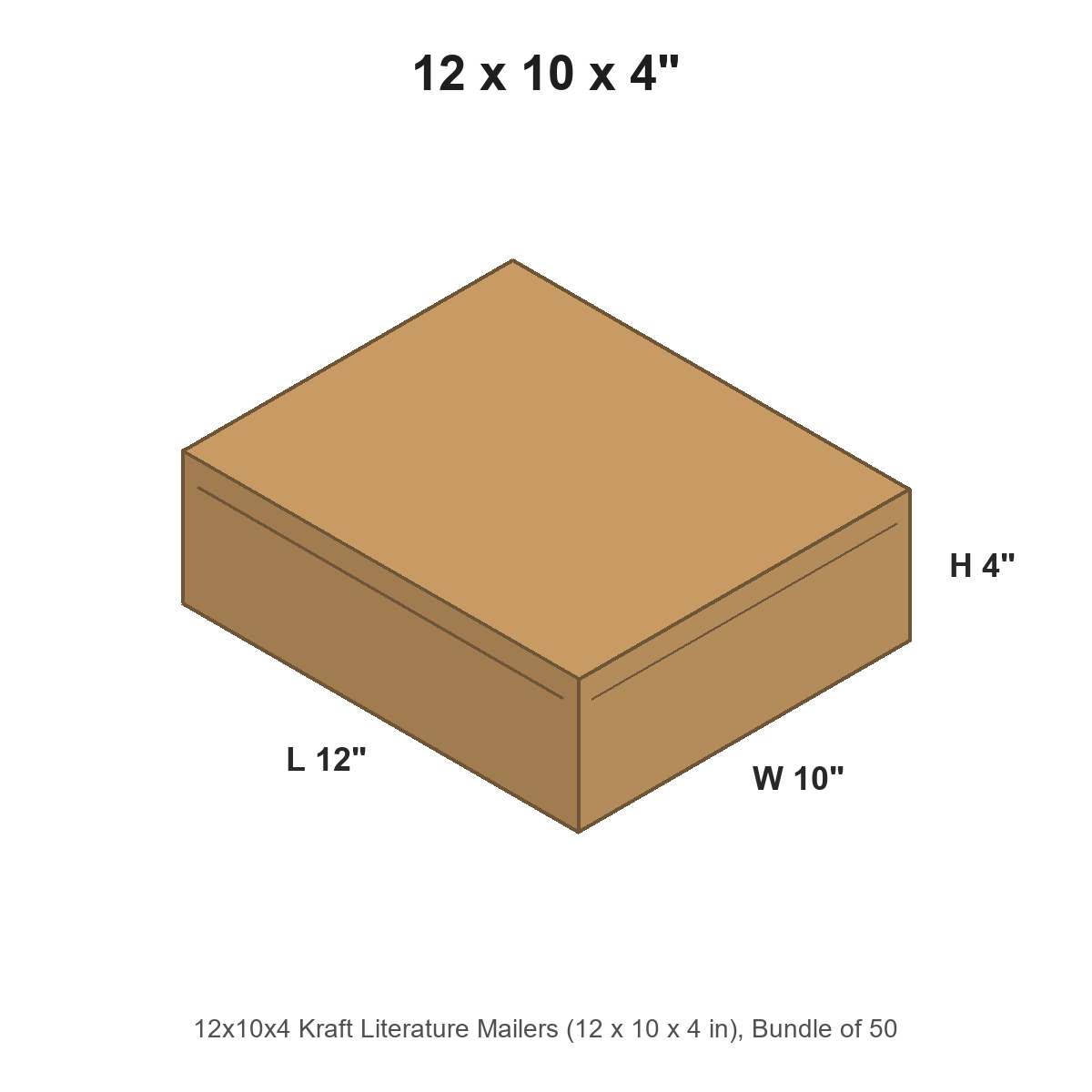 12x10x4 Kraft Literature Mailers