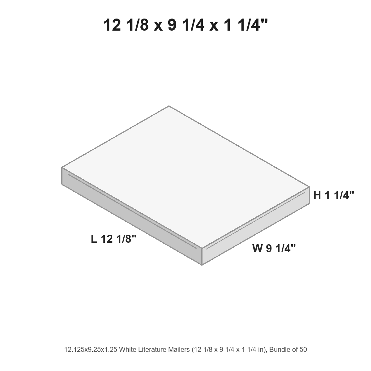 12.125x9.25x1.25 White Literature Mailers