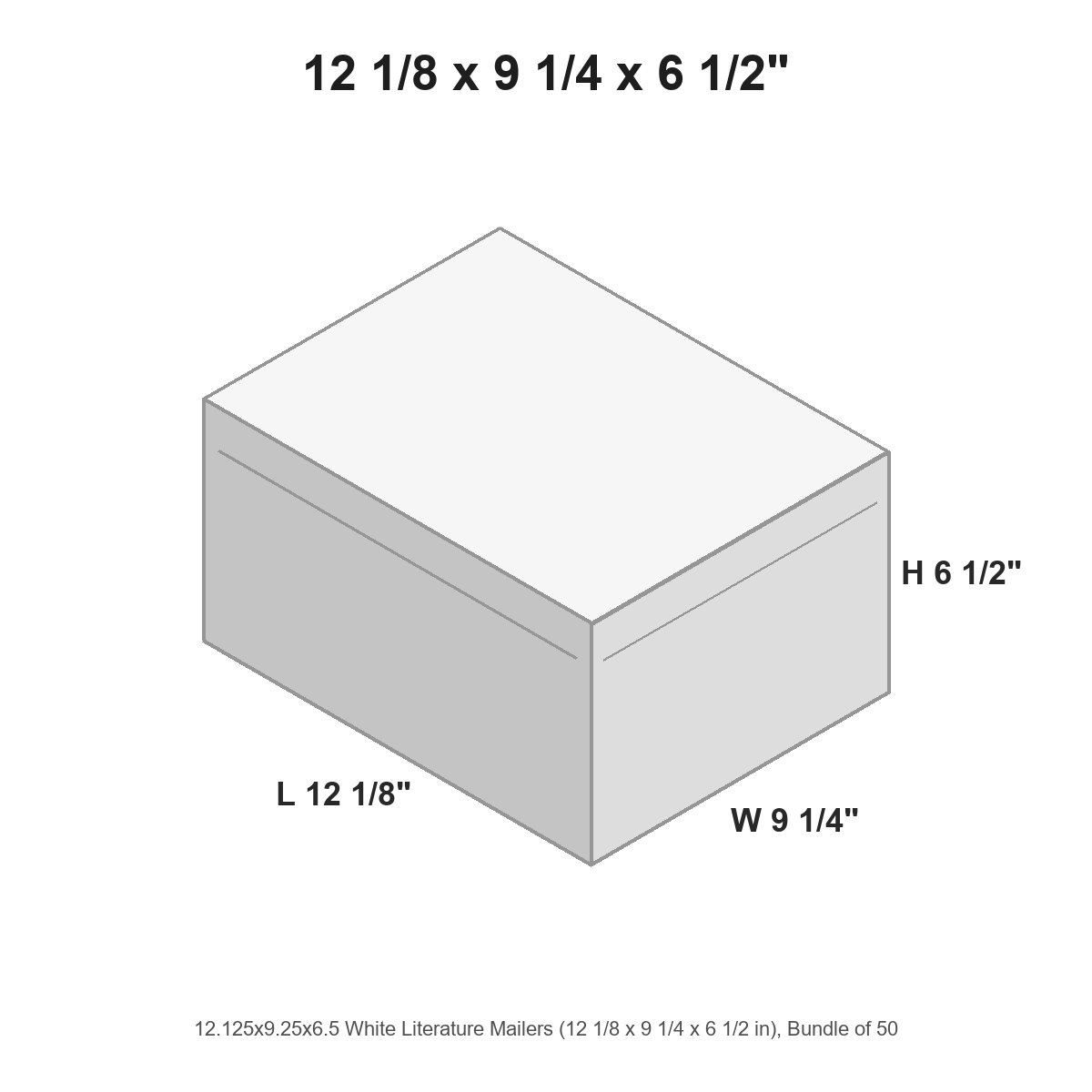 12.125x9.25x6.5 White Literature Mailers