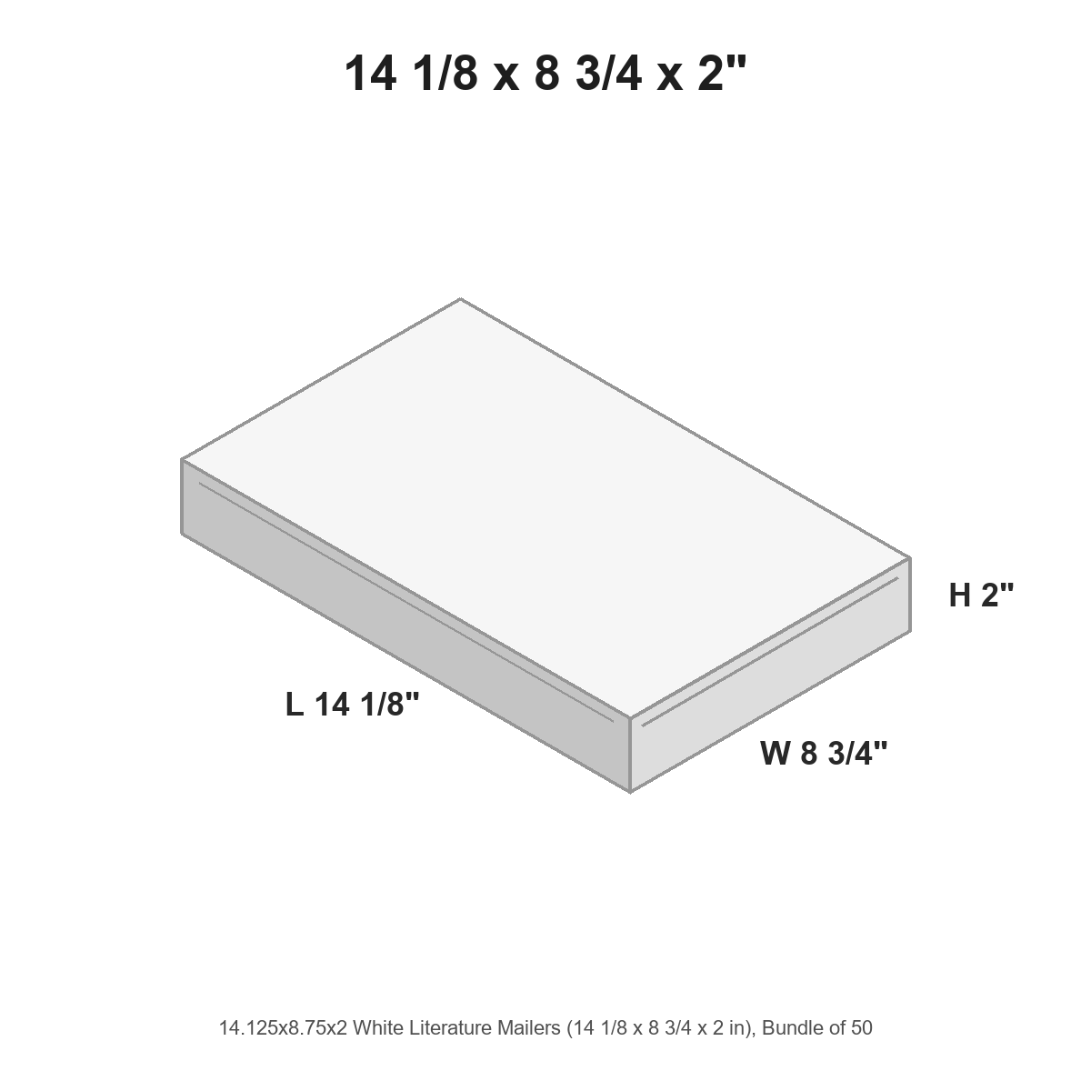 14.125x8.75x2 White Literature Mailers