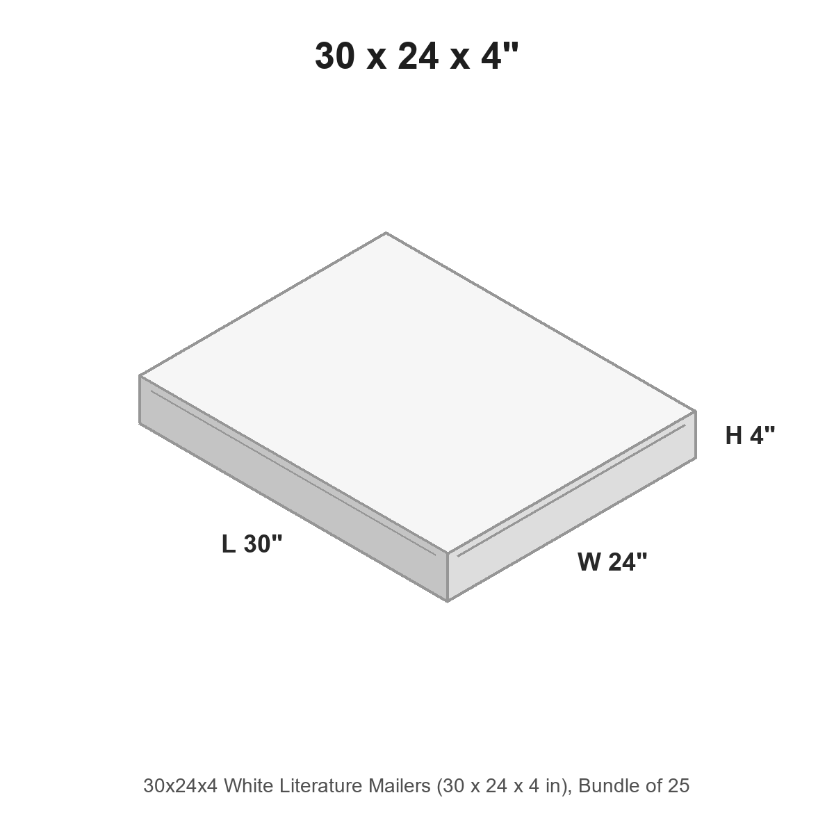 30x24x4 White Literature Mailers