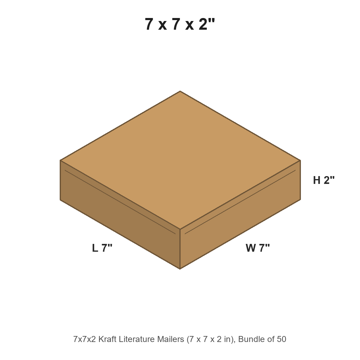 7x7x2 Kraft Literature Mailers