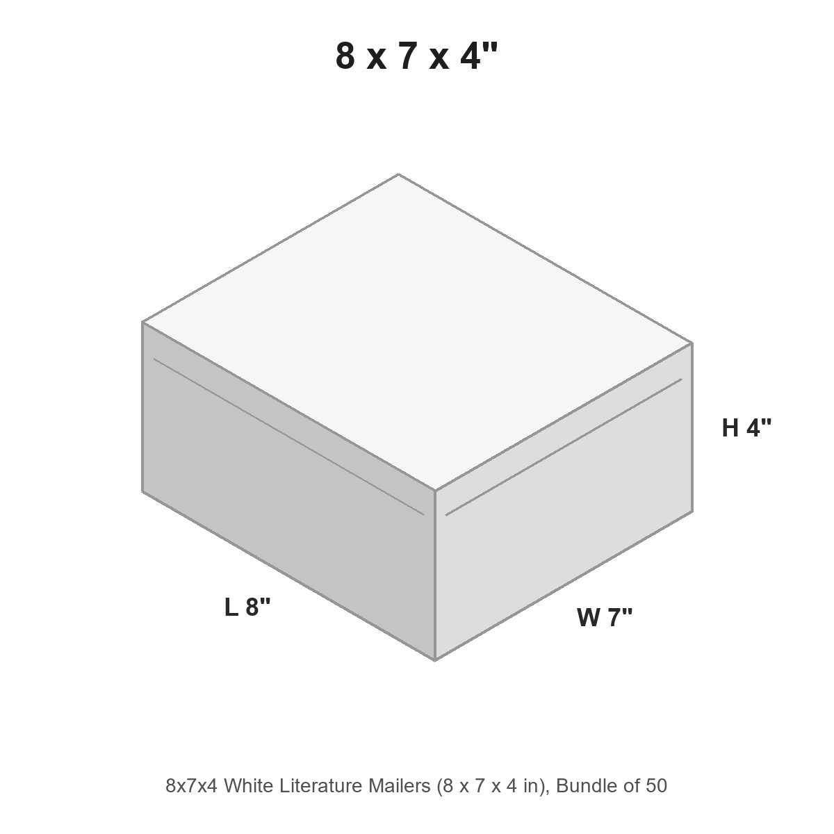 8x7x4 White Literature Mailers