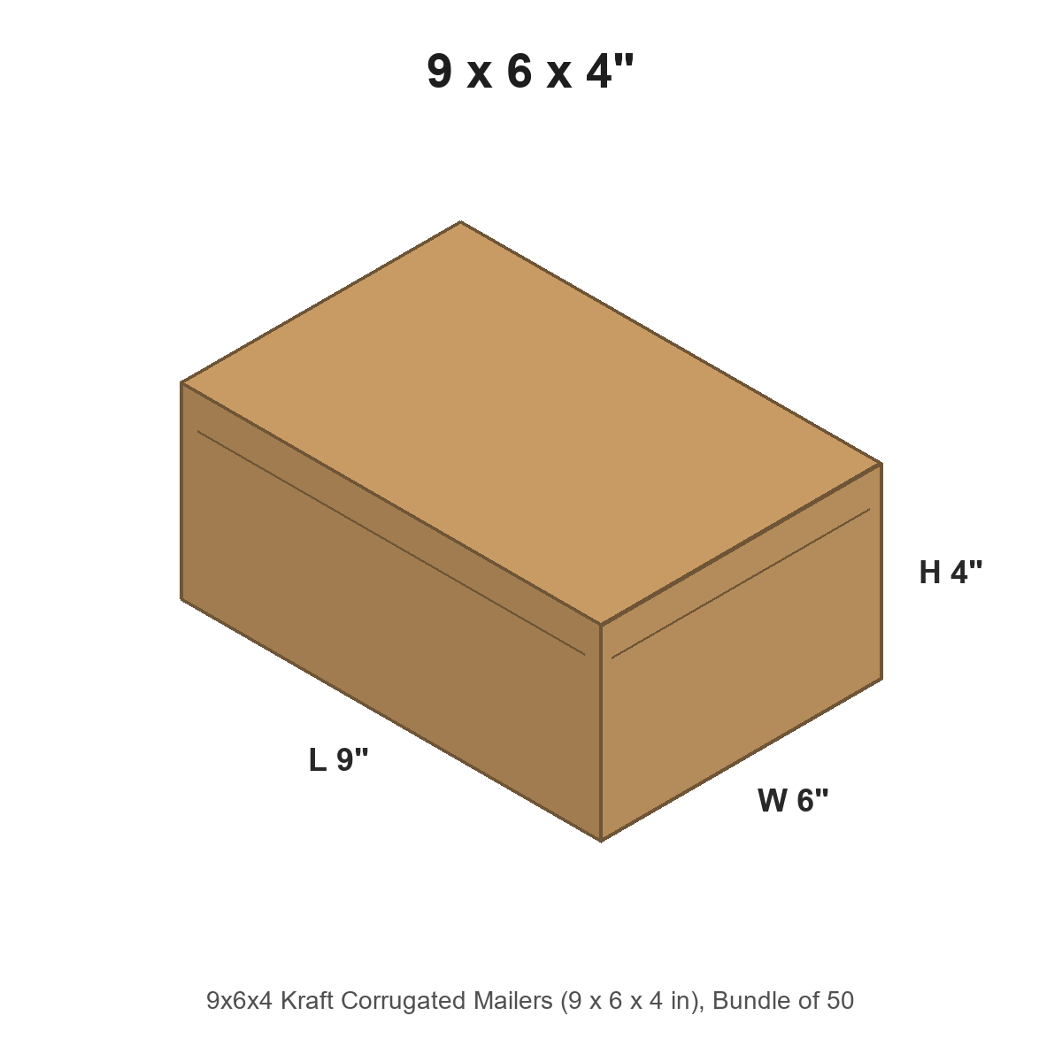 9x6x4 Kraft Corrugated Mailers