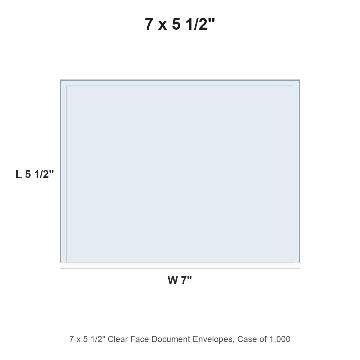 7 x 5 1/2" Clear Face Document Envelopes