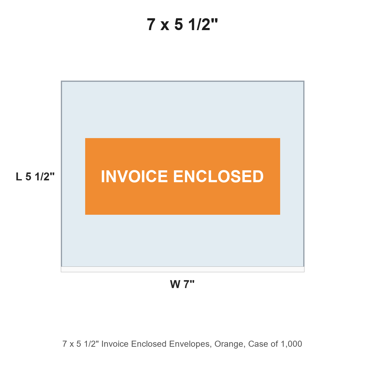 7 x 5 1/2" Invoice Enclosed Envelopes, Orange