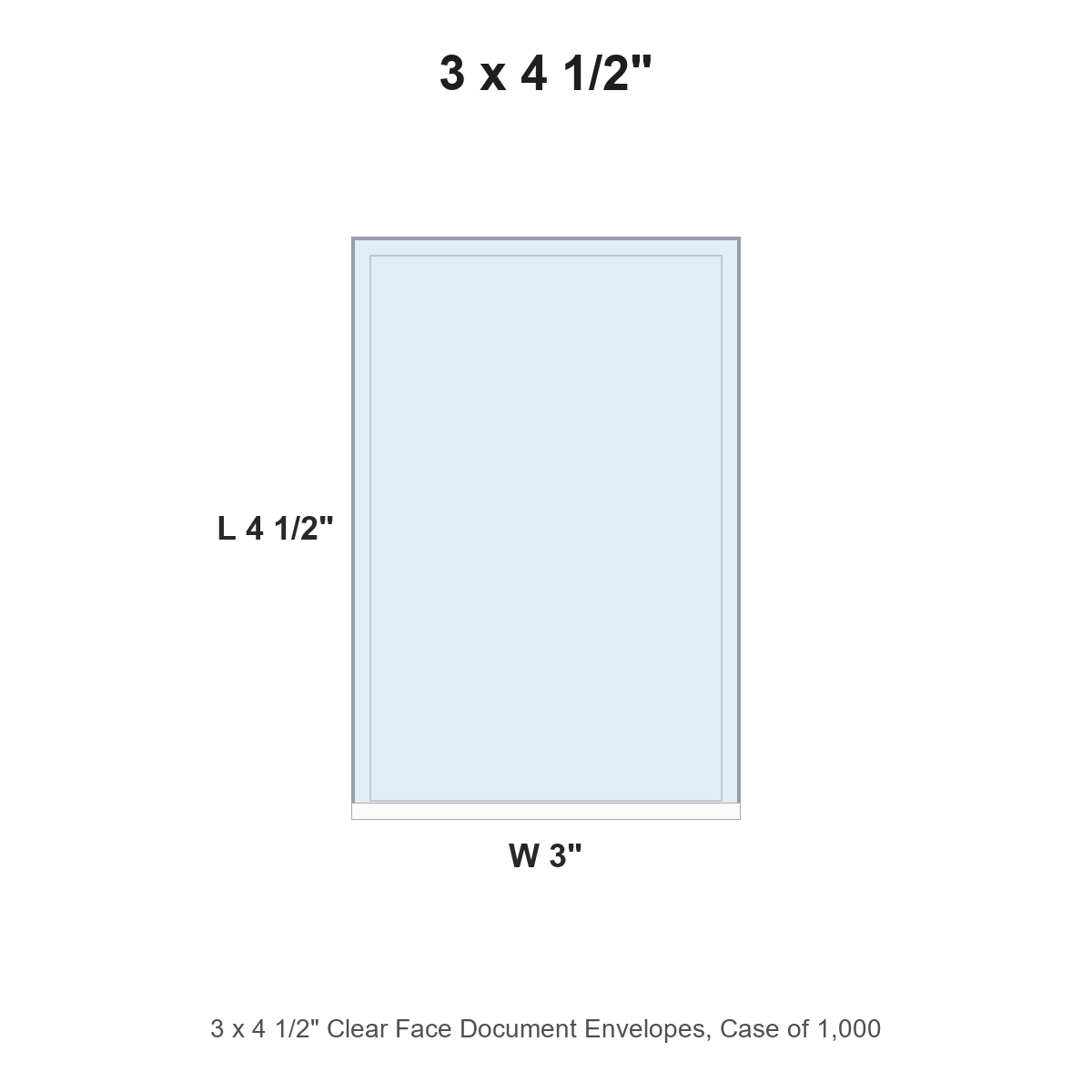 3 x 4 1/2" Clear Face Document Envelopes