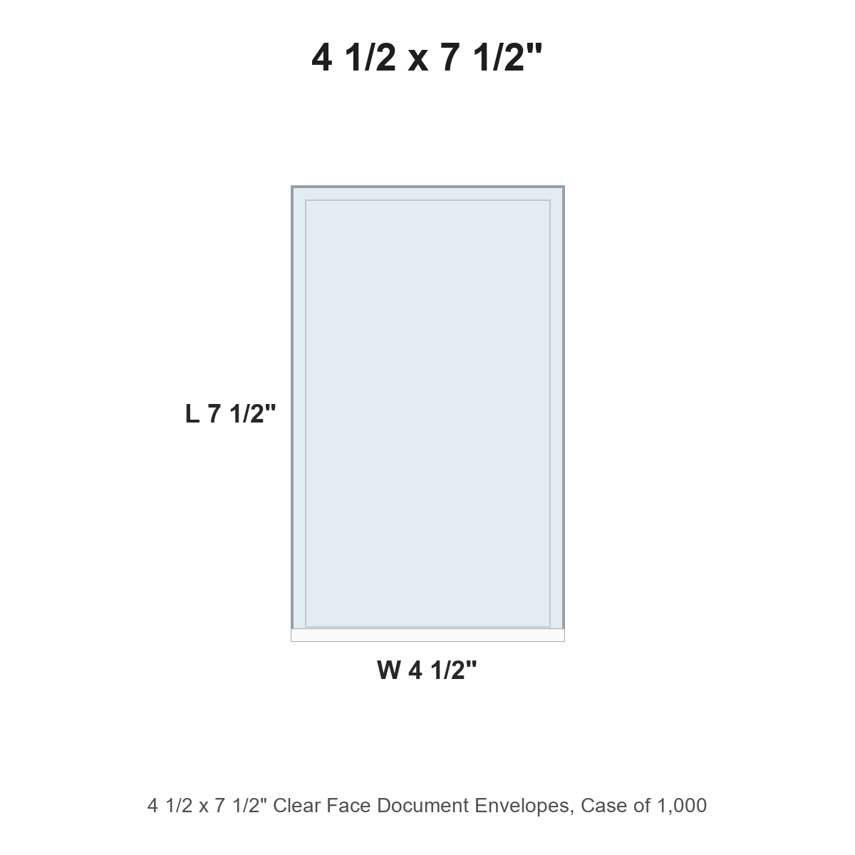 4 1/2 x 7 1/2" Clear Face Document Envelopes