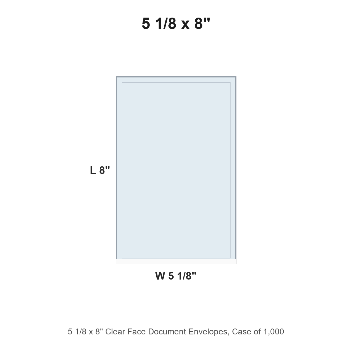 5 1/8 x 8" Clear Face Document Envelopes