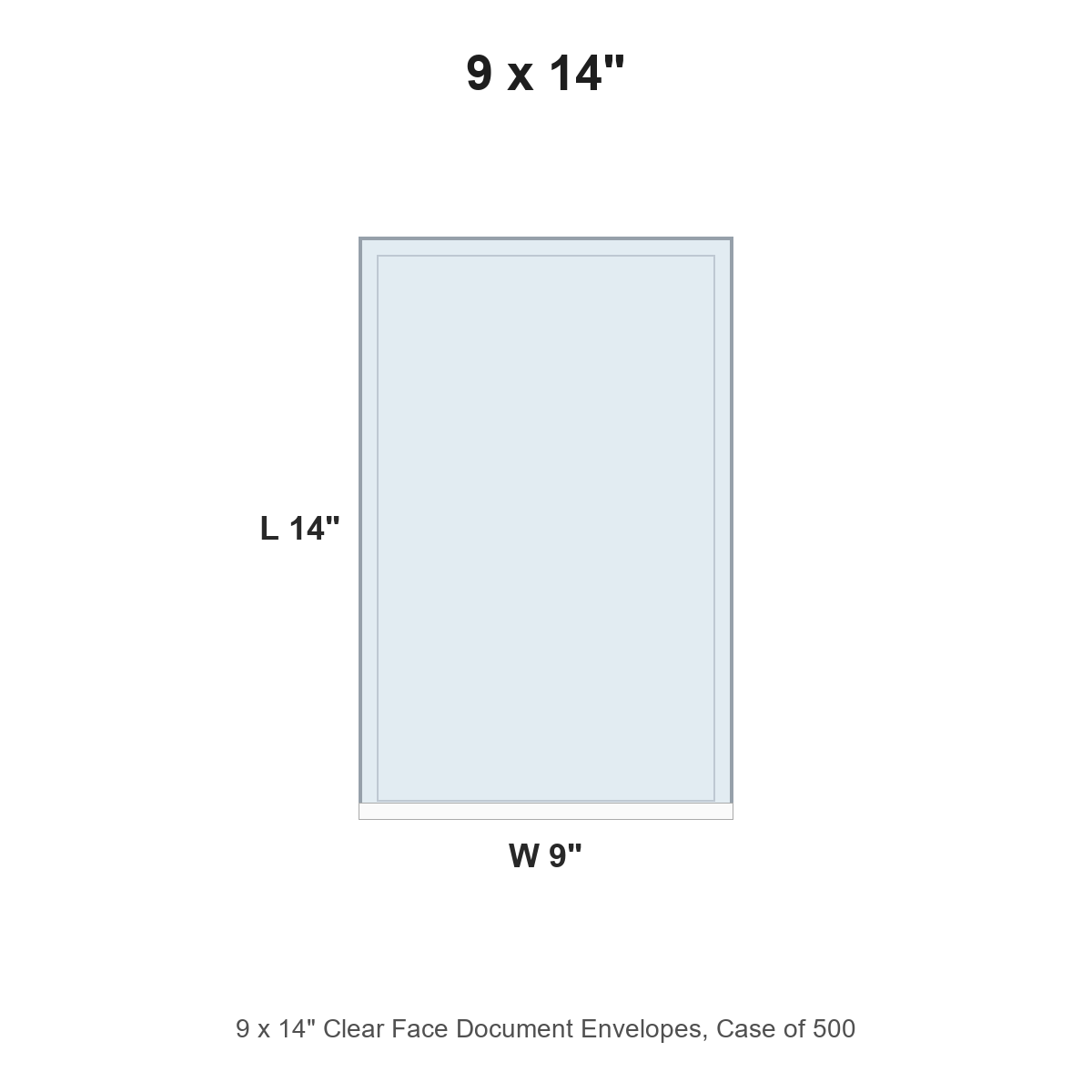 9 x 14" Clear Face Document Envelopes