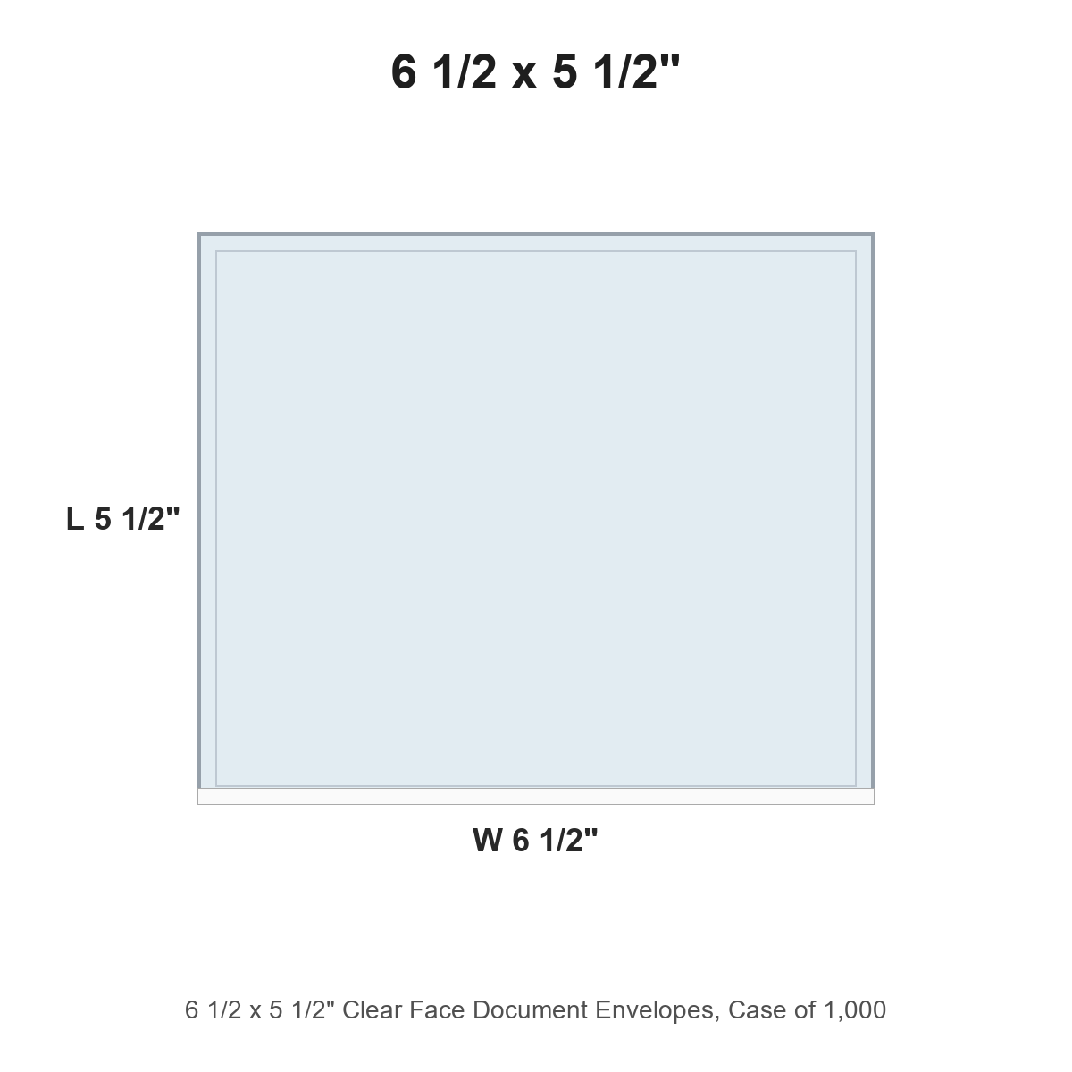 6 1/2 x 5 1/2" Clear Face Document Envelopes