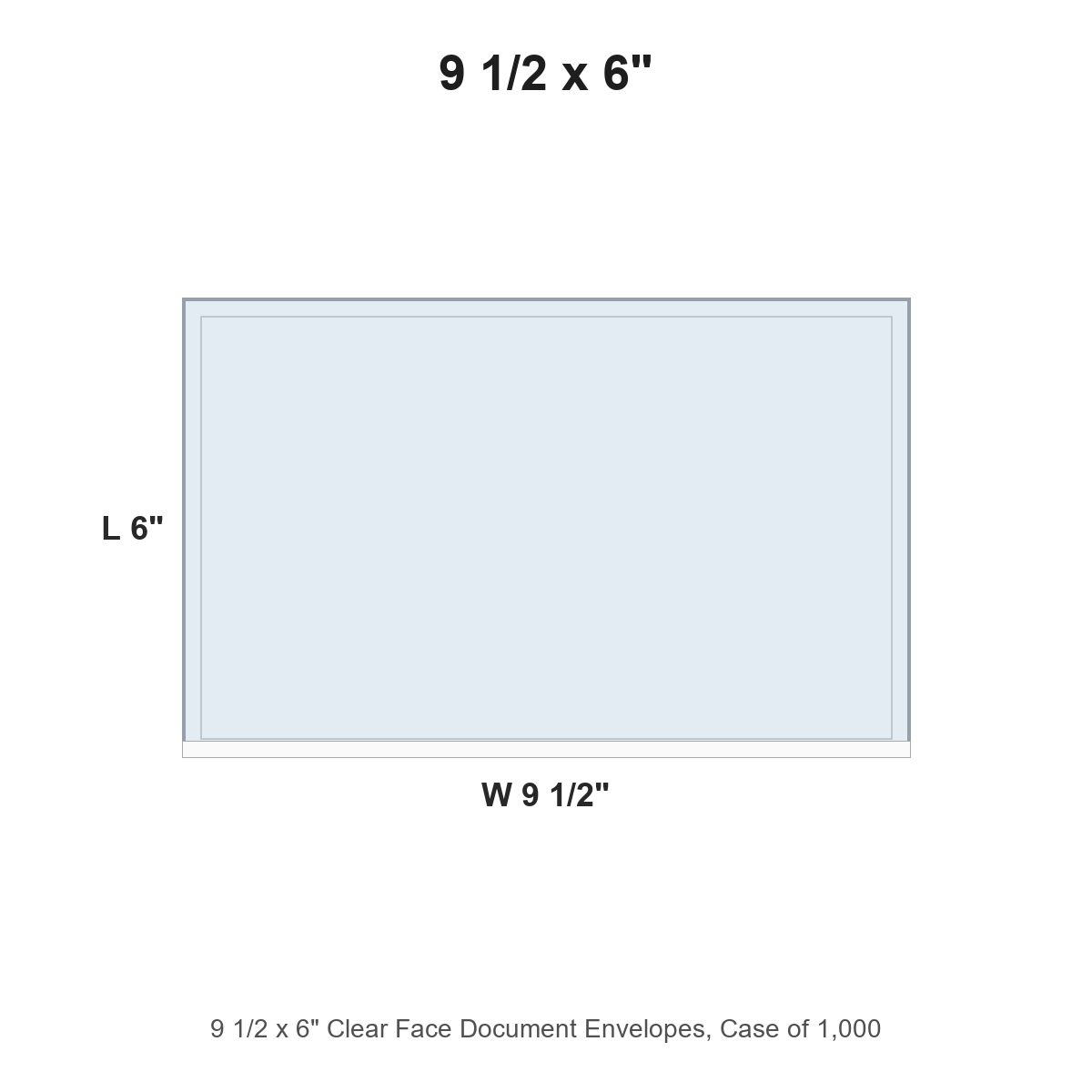 9 1/2 x 6" Clear Face Document Envelopes