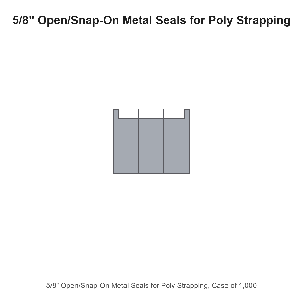 5/8" Open/Snap-On Metal Seals for Poly Strapping, Case of 1,000