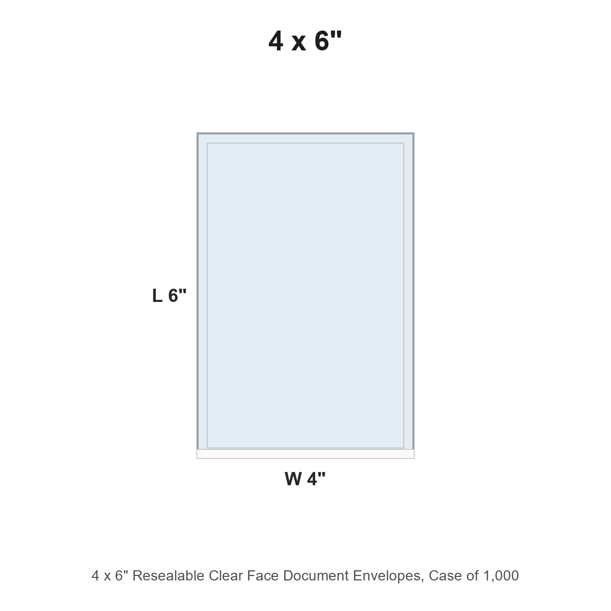 4 x 6" Resealable Clear Face Document Envelopes