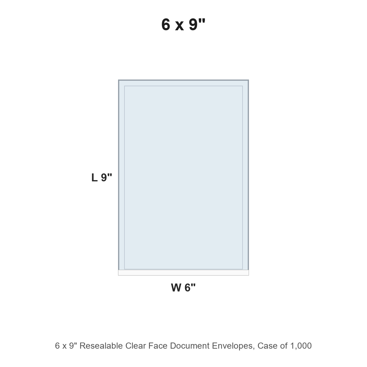 6 x 9" Resealable Clear Face Document Envelopes