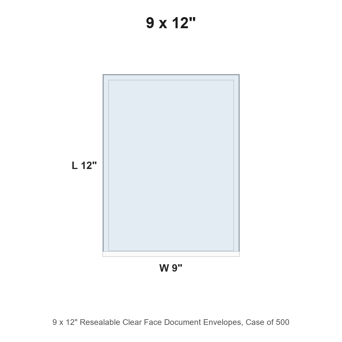 9 x 12" Resealable Clear Face Document Envelopes