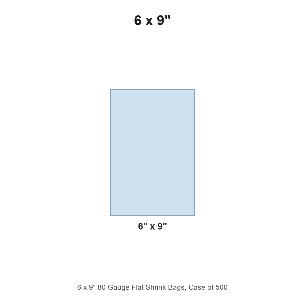 6 x 9" 80 Gauge Flat Shrink Bags