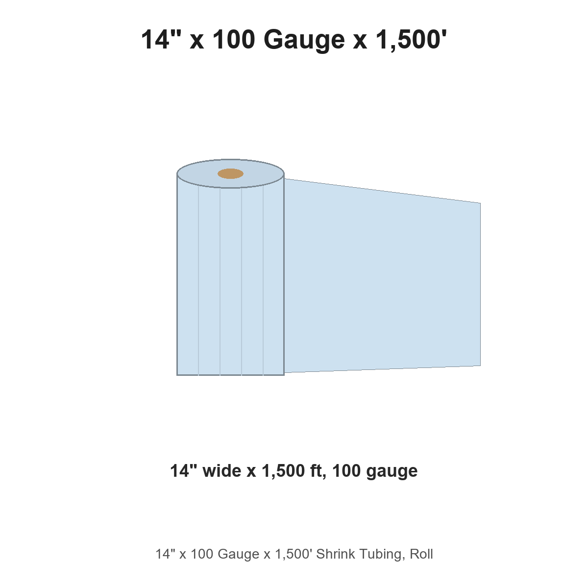 14" x 100 Gauge x 1,500' Shrink Tubing