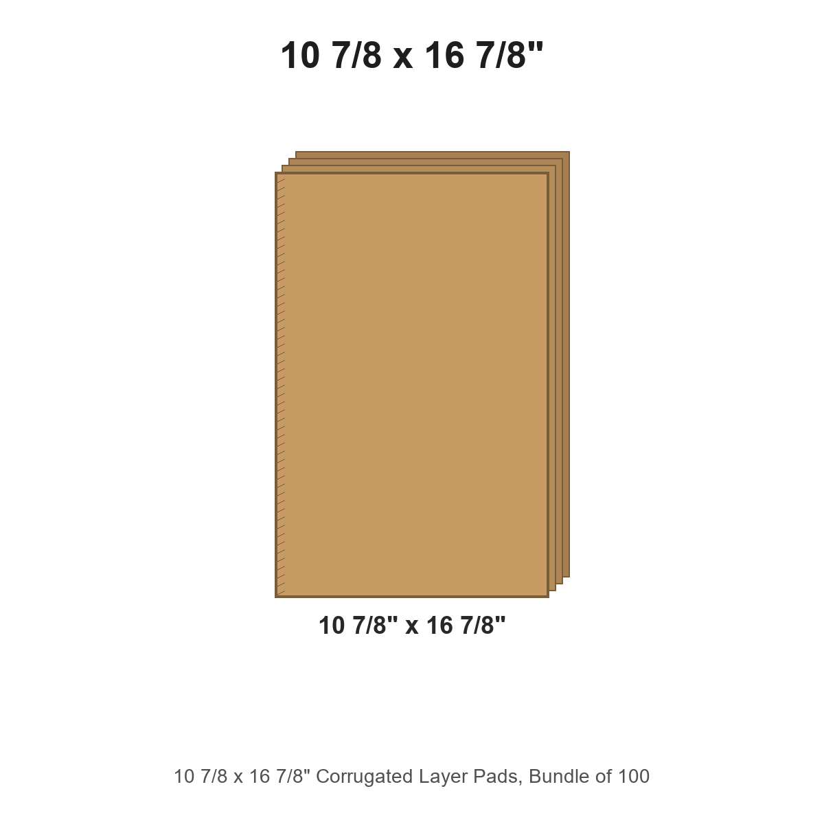 10 7/8 x 16 7/8" Corrugated Layer Pads, Bundle of 100