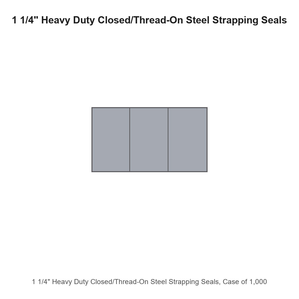 1 1/4" Heavy Duty Closed/Thread-On Steel Strapping Seals, Case of 1,000