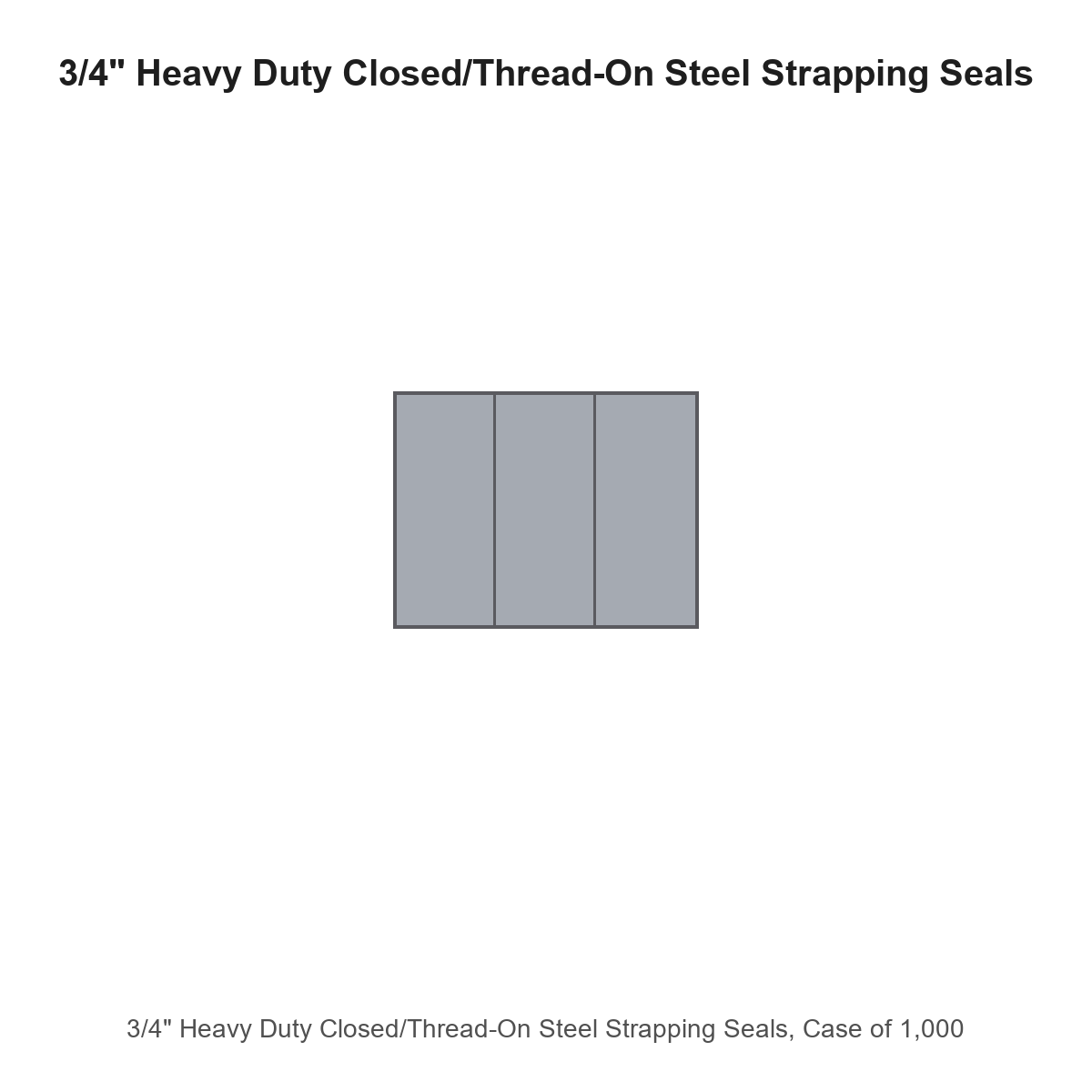 3/4" Heavy Duty Closed/Thread-On Steel Strapping Seals, Case of 1,000