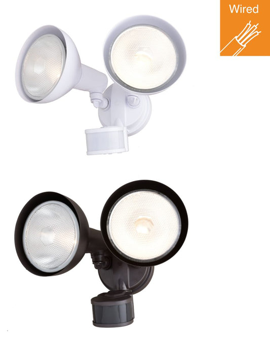 Dualux Motion-Sensing Hardwired LED Bronze Security Floodlight