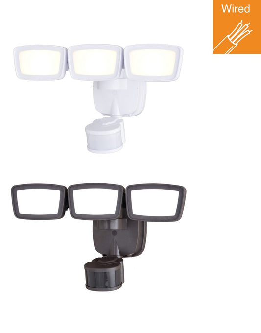 Dualux Motion-Sensing Hardwired LED White Security Floodlight