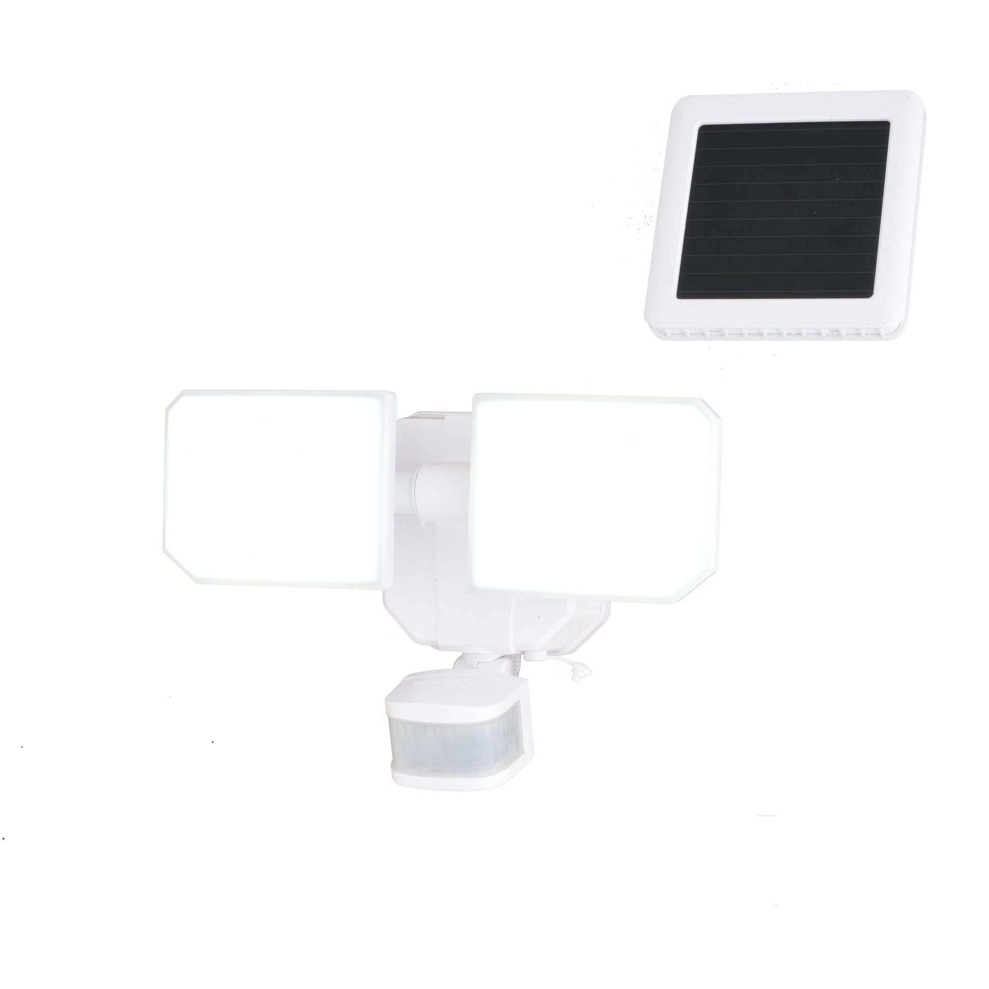 Dualux Motion-Sensing Solar Powered LED White Security Floodlight