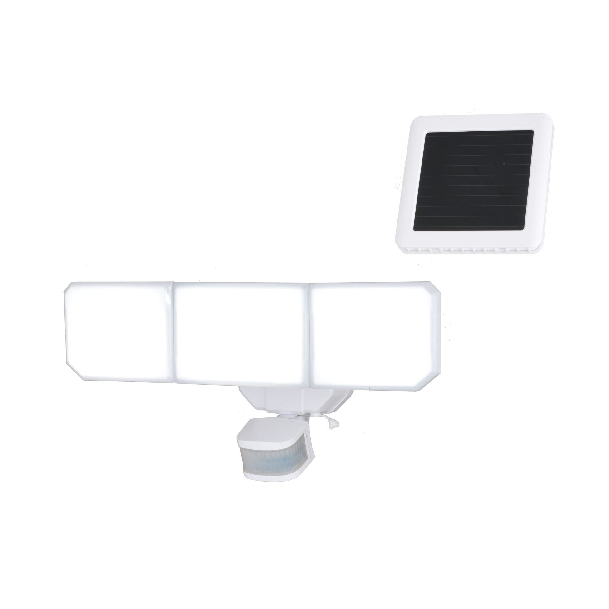 Dualux Motion-Sensing Solar Powered LED White Security Floodlight