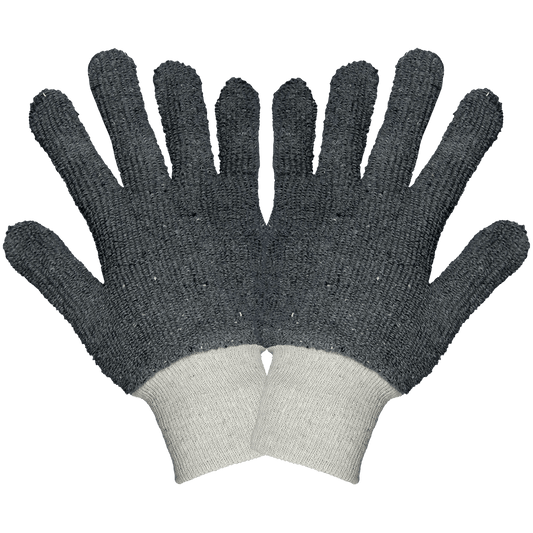 Heavyweight Terrycloth, Gray Gloves TG1350-9(L) (Case of 12 Dozen Pair)