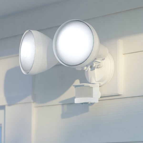 Vaxcel White Motion Sensor Dusk to Dawn Security Floodlight 180 Degree Mfr T0694