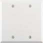 Leviton White 2 gang Plastic Blank Wall Plate 1 pk