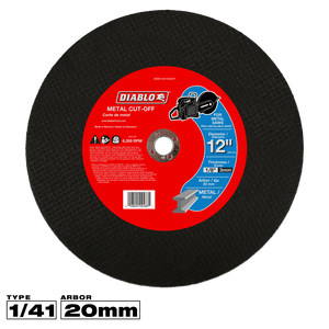 Diablo 12 in. D X 20 mm X 1/8 in. thick Aluminum Oxide High Speed Metal Cut-Off Disc DBD120125G01F 1 pk