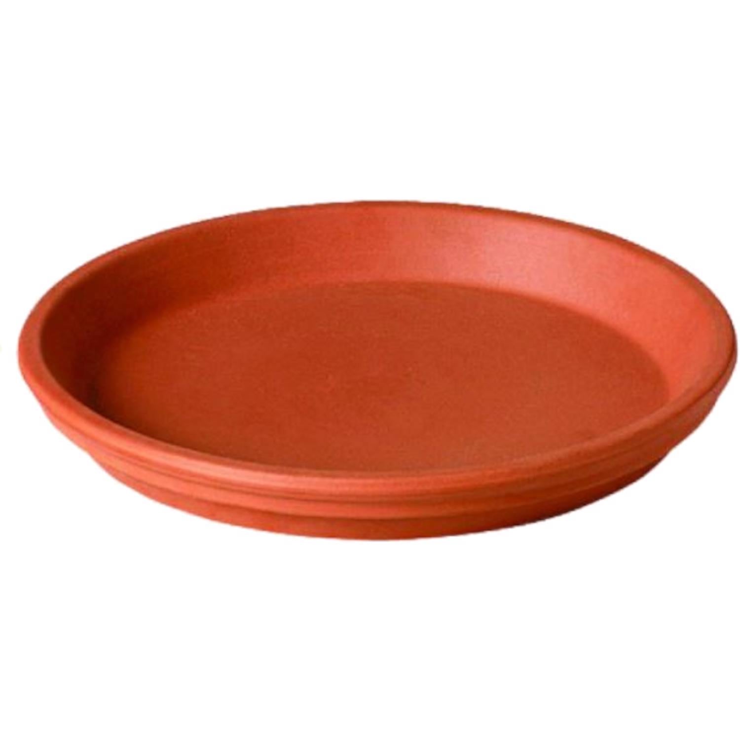Deroma 4 in. D Clay Traditional Plant Saucer Terracotta