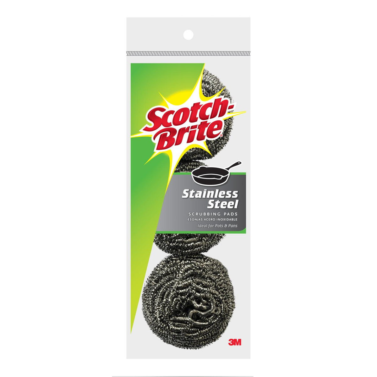 SCRUB PAD STAINLESS 3PK