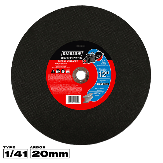 Diablo Steel Demon 12 in. D X 20 M X 1/8 in. thick Metal Cutting Disc 1 pc