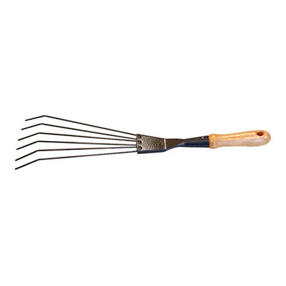 Ace 6 Tine Aluminum Shrub Rake Wood Handle