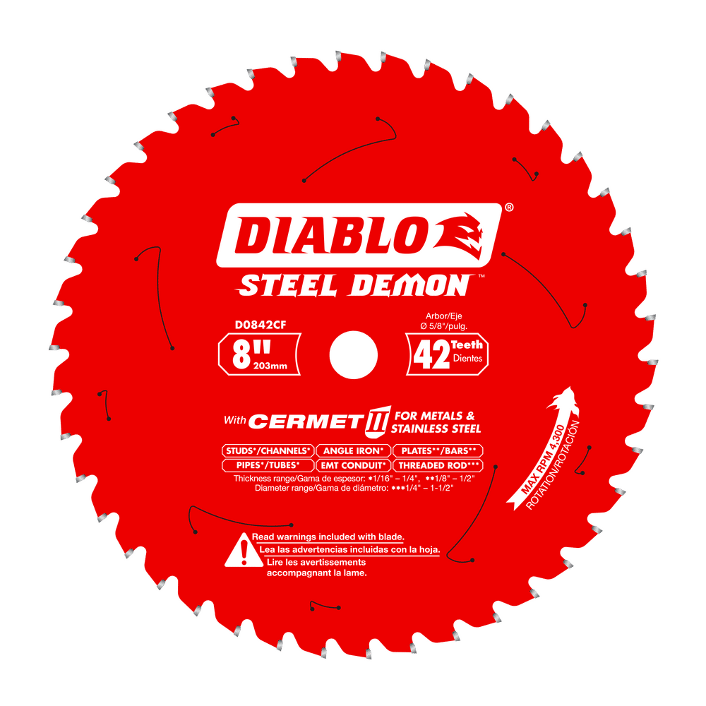 Diablo Steel Demon 8 in. D X 5/8 in. Cermet Metal Saw Blade 42 teeth 1 pk