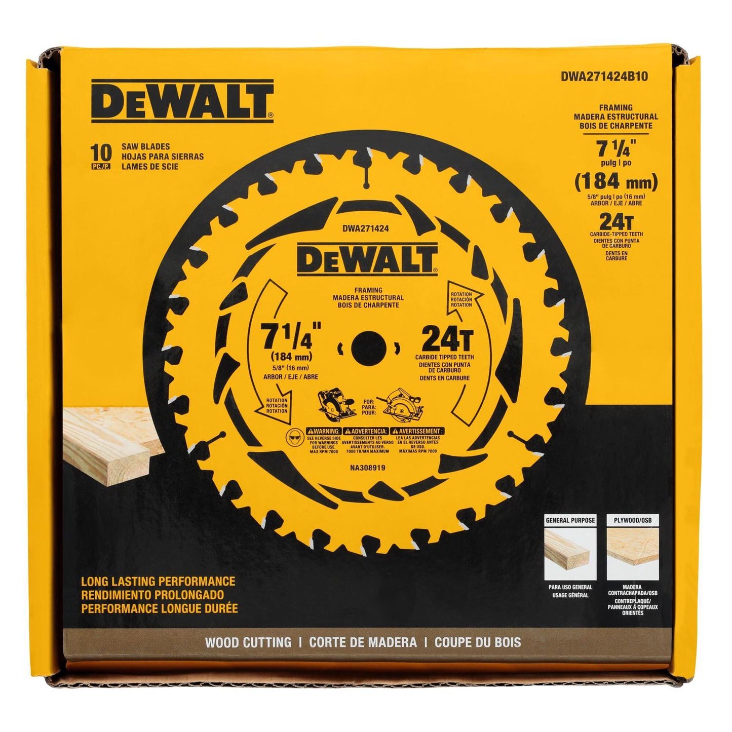 Dw Bld 7-1/4"X24T Bulk N