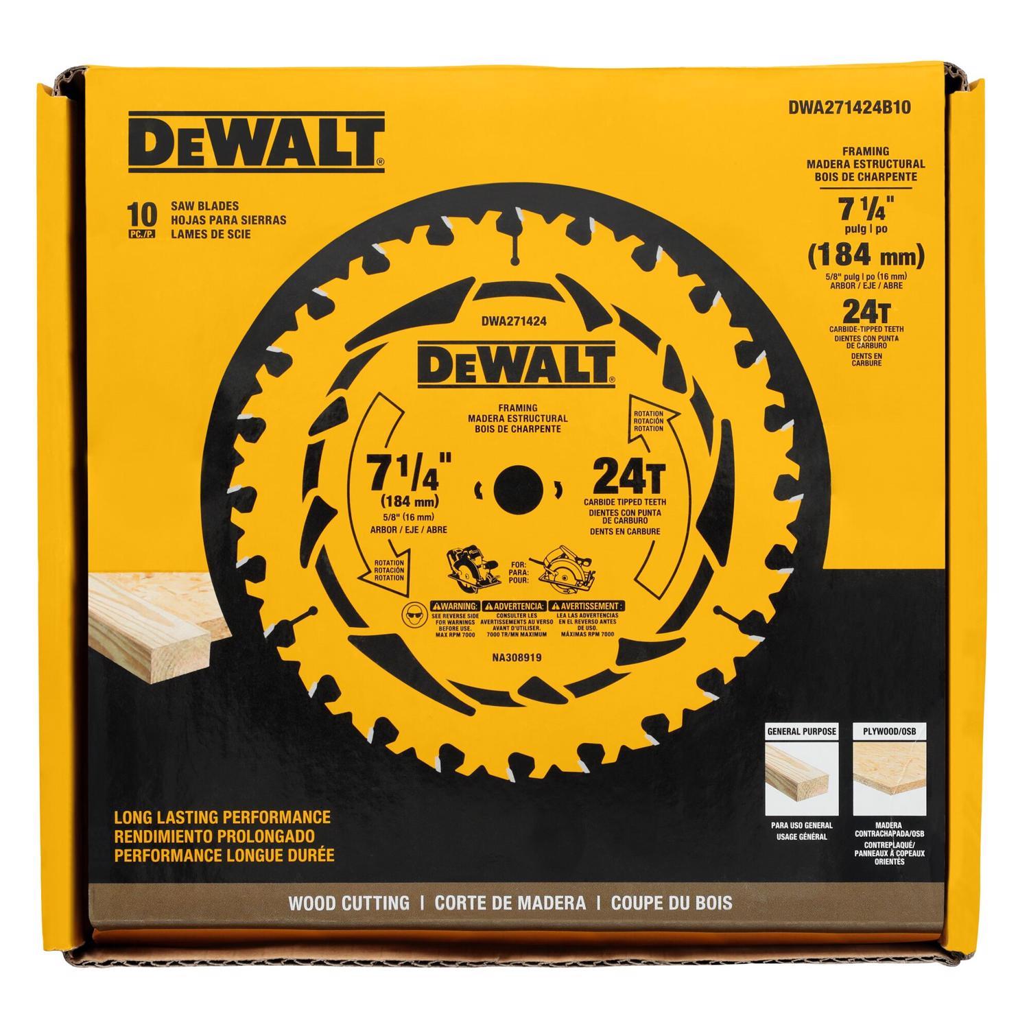 Dw Bld 7-1/4"X24T Bulk N