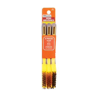 Allway 1/2 in. W X 7 in. L Assorted Mini Bristle Brush