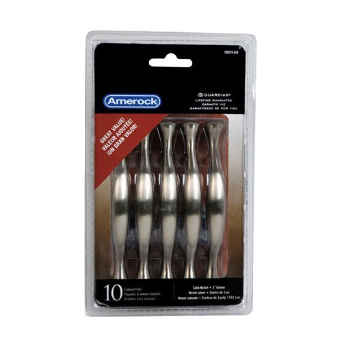Amerock Allison Traditional Arch Cabinet Pull 3 in. Satin Nickel Silver 10 pk