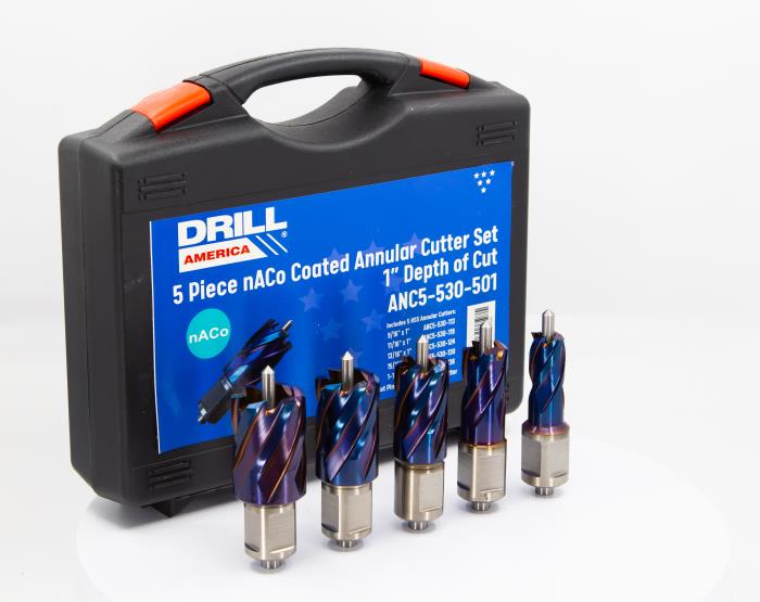 nACo Blue Annular Cutters, 1" Depth of Cut - Drill America