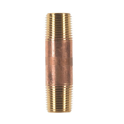 Anderson Metals 1/2 in. MPT X 1/2 in. MPT Red Brass Nipple 3 in. L