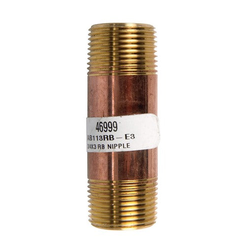 Anderson Metals 3/4 in. MPT X 3/4 in. MPT Red Red Brass Nipple 3 in. L