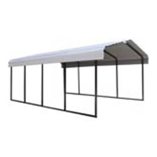 Arrow 12 ft. x 20 ft. Metal Horizontal Peak Carport without Floor Kit