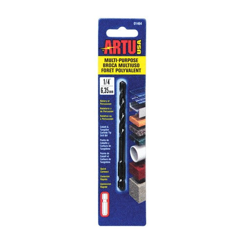 ARTU 1/4 in. X 4-1/8 in. L Carbide Tipped Drill Bit Quick-Change Hex Shank 1 pc