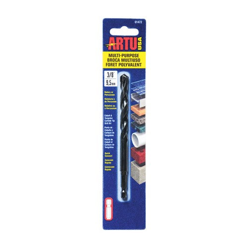 ARTU 3/8 in. X 5-1/4 in. L Tungsten Carbide Tipped Drill Bit Quick-Change Hex Shank 1 pc